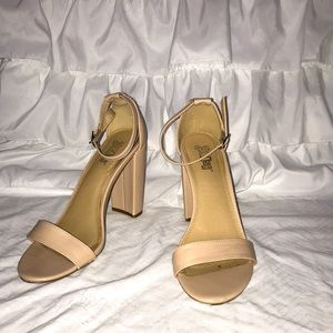 3 1/2 inch beige heels lightly used
